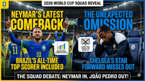 Neymar returns for 2026 World Cup as João Pedro misses out